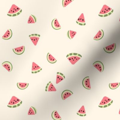 Watermelon slices on Buff