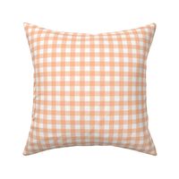 1/2" Gingham Check (peach fuzz + white) // Color of the year 2024