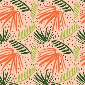 Abstract tropical plants