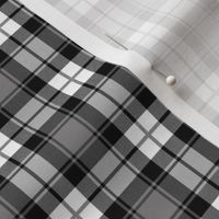 Traditional vintage plaid - three tone checker vintage tartan maximalist trend nursery design gray black and white
