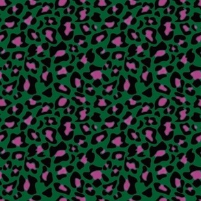 leopard green/pink