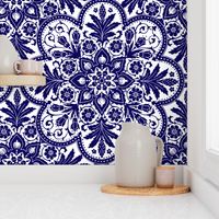 Bourgogne Tile ~  Admiral  ~ Blue and White 