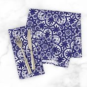 Bourgogne Tile ~  Admiral  ~ Blue and White 