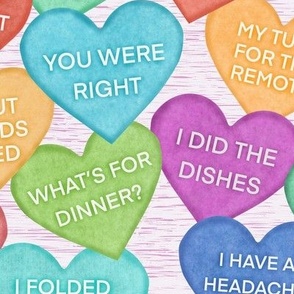 conversation hearts for married people - large