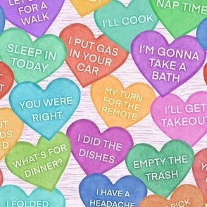 conversation hearts for married people - medium