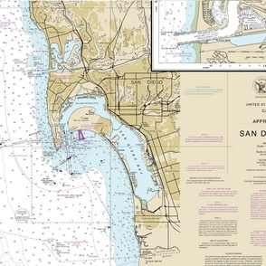 San Diego area nautical map