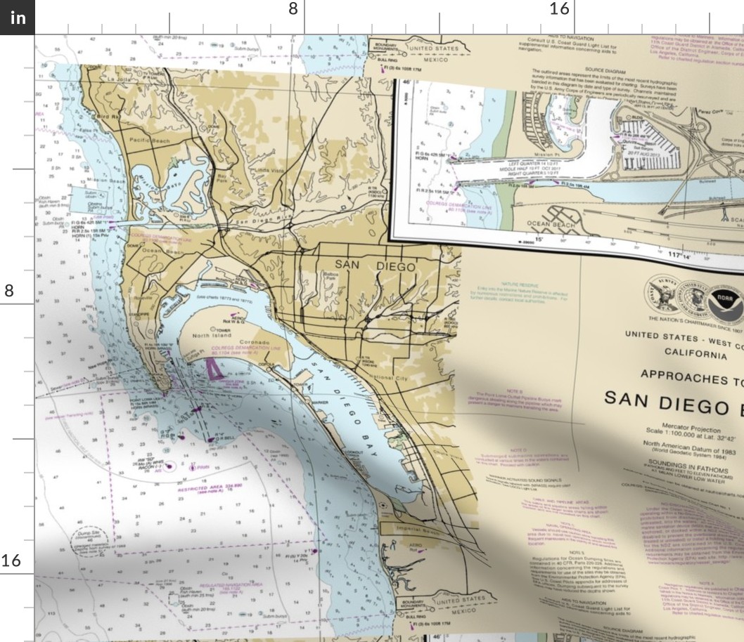 San Diego area nautical map