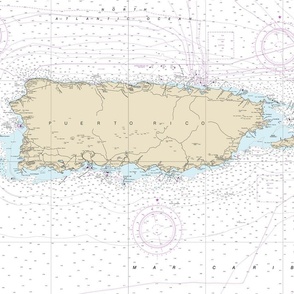 Puerto Rico nautical map