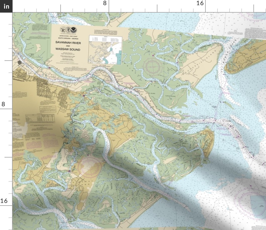 Savannah River nautical map