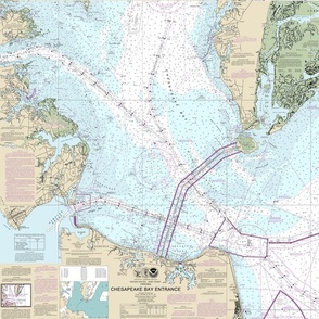 Chesapeake Bay entrance nautical map