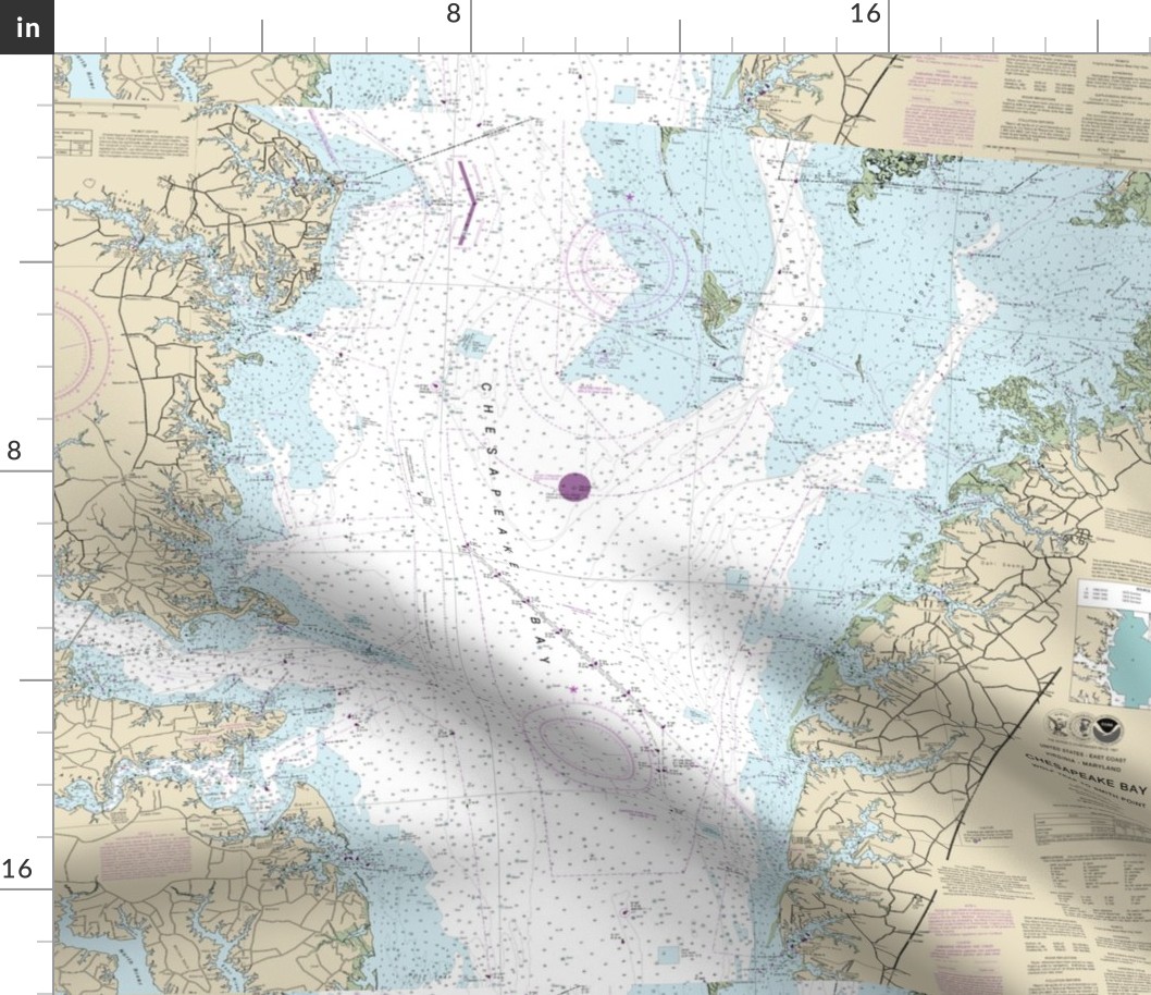 Chesapeake Bay, Wolf Trap to Smith Point nautical map