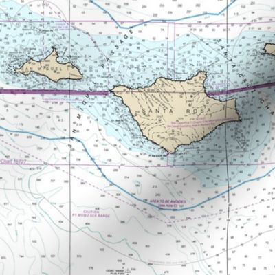 Channel Islands, Santa Cruz Island nautical map