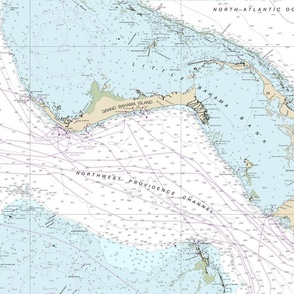 Grand Bahama and Great Abaco nautical map