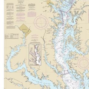 Northern Chesapeake Bay nautical map