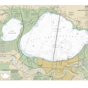 NOAA nautical map of Lake Pontchartrain 