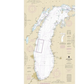 Lake Michigan nautical map