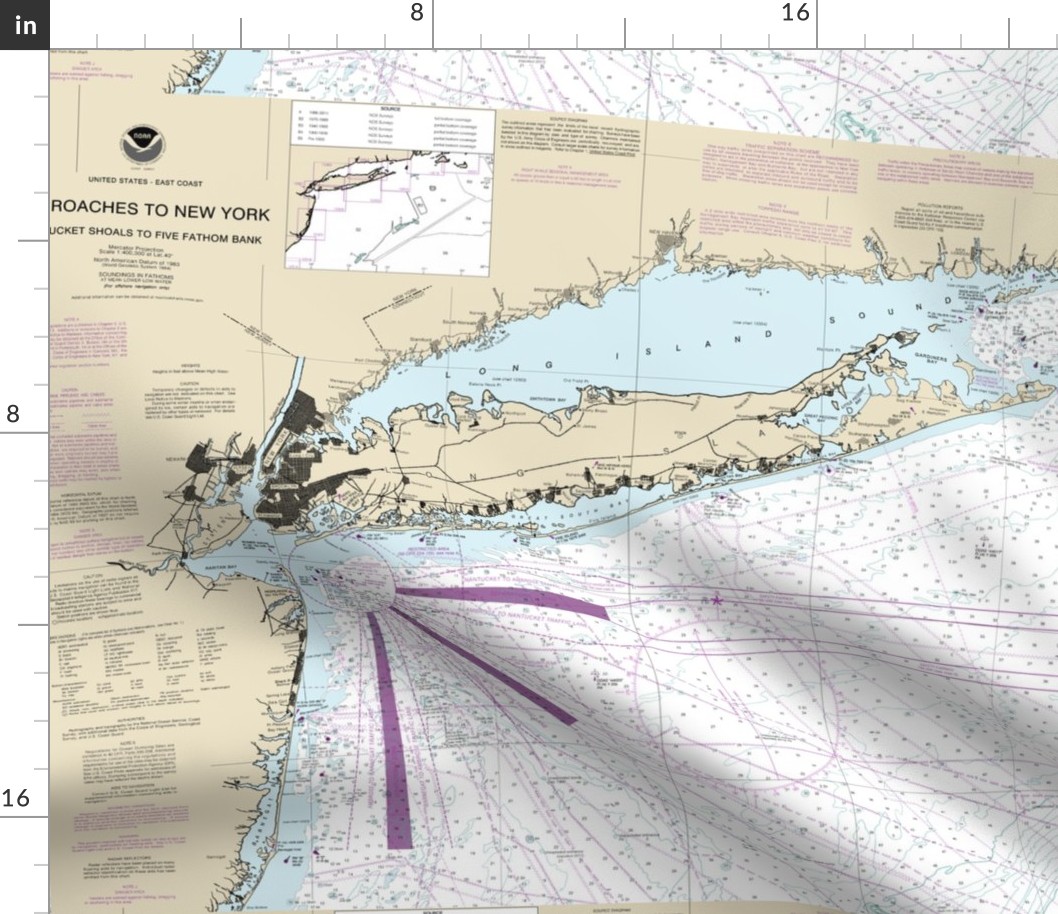 New York and Long Island nautical map