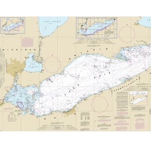Lake Erie nautical map
