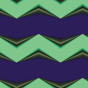 Lime Moss 3d Chevron and Blue Bands