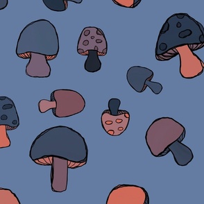 Fall Blue Mushrooms