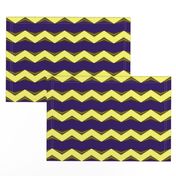 Lemon Yellow, Gold 3d Chevron and Blue Bands