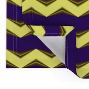 Lemon Yellow, Gold 3d Chevron and Blue Bands