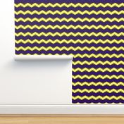 Lemon Yellow, Gold 3d Chevron and Blue Bands