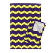 Lemon Yellow, Gold 3d Chevron and Blue Bands