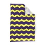 Lemon Yellow, Gold 3d Chevron and Blue Bands