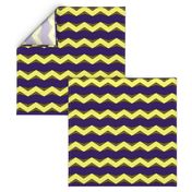 Lemon Yellow, Gold 3d Chevron and Blue Bands