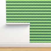 Lime Green 3d Chevron and Emerald Green Bands