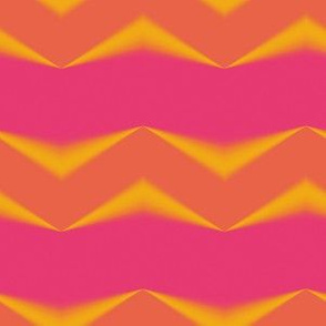 Golden Orange 3d Chevrons and Hot Pink Bands