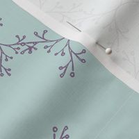 Berries Pattern on Teal (Christmas Southern)