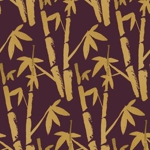 Art Deco Gold Bamboo Forest Pattern