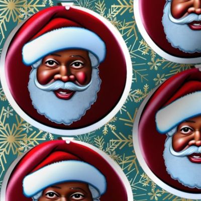 African American Santa Claus Ornament