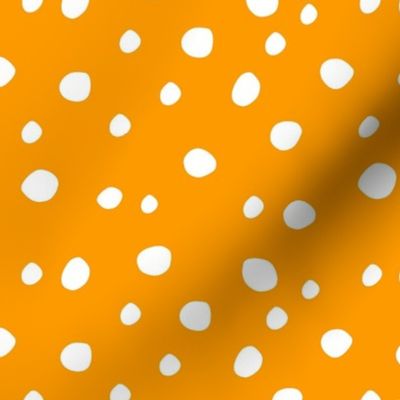 Medium Scale White Dots on Marigold