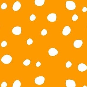 Medium Scale White Dots on Marigold