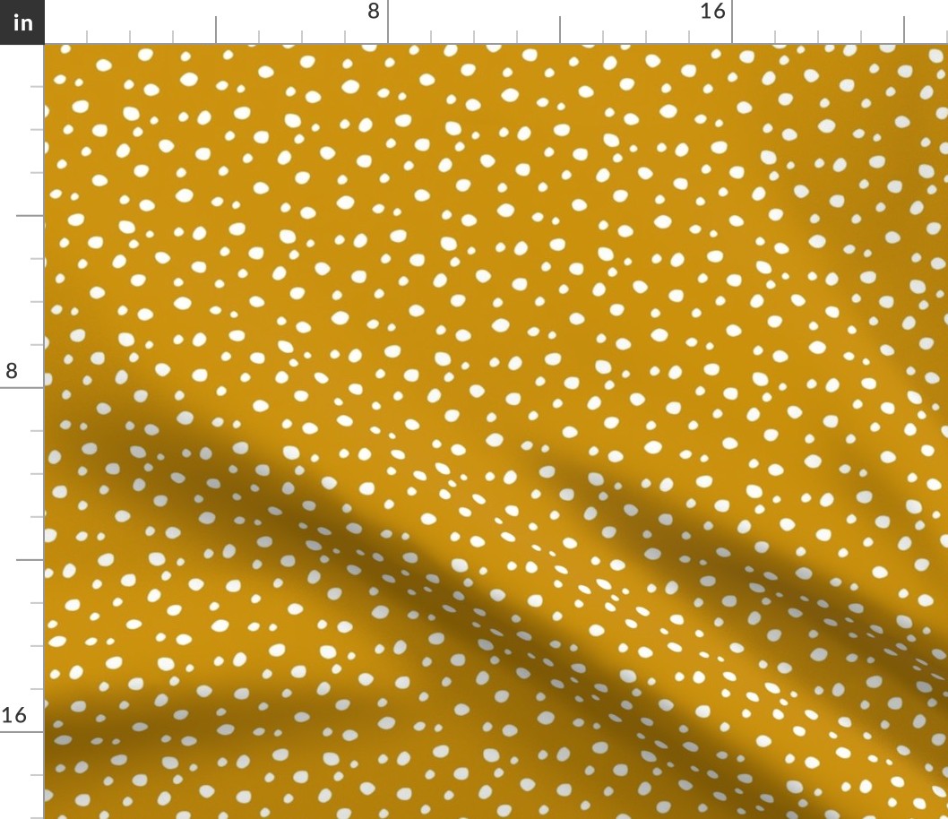 Small Scale White Dots on Mustard