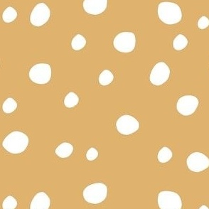 Medium Scale White Dots on Honey Gold