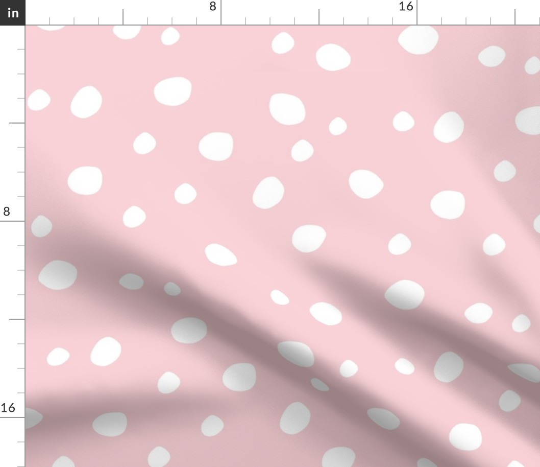 Large Scale White Dots on Cotton Candy Pink