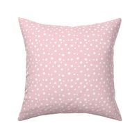 Small Scale White Dots on Cotton Candy Pink