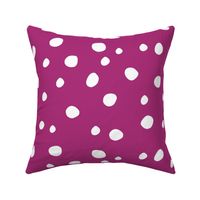 Large Scale White Dots on Bubblegum Pink
