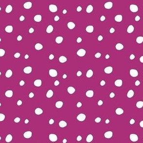 Small Scale White Dots on Bubblegum Pink