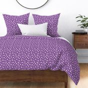 Medium Scale White Dots on Orchid Purple