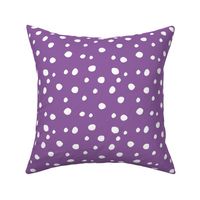 Medium Scale White Dots on Orchid Purple