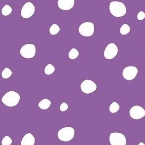 Medium Scale White Dots on Orchid Purple