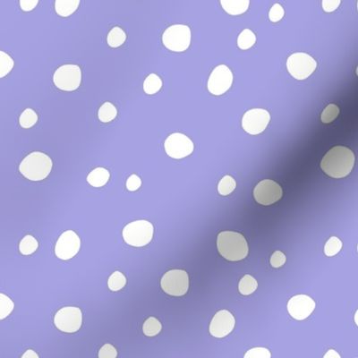 Medium Scale White Dots on Lilac