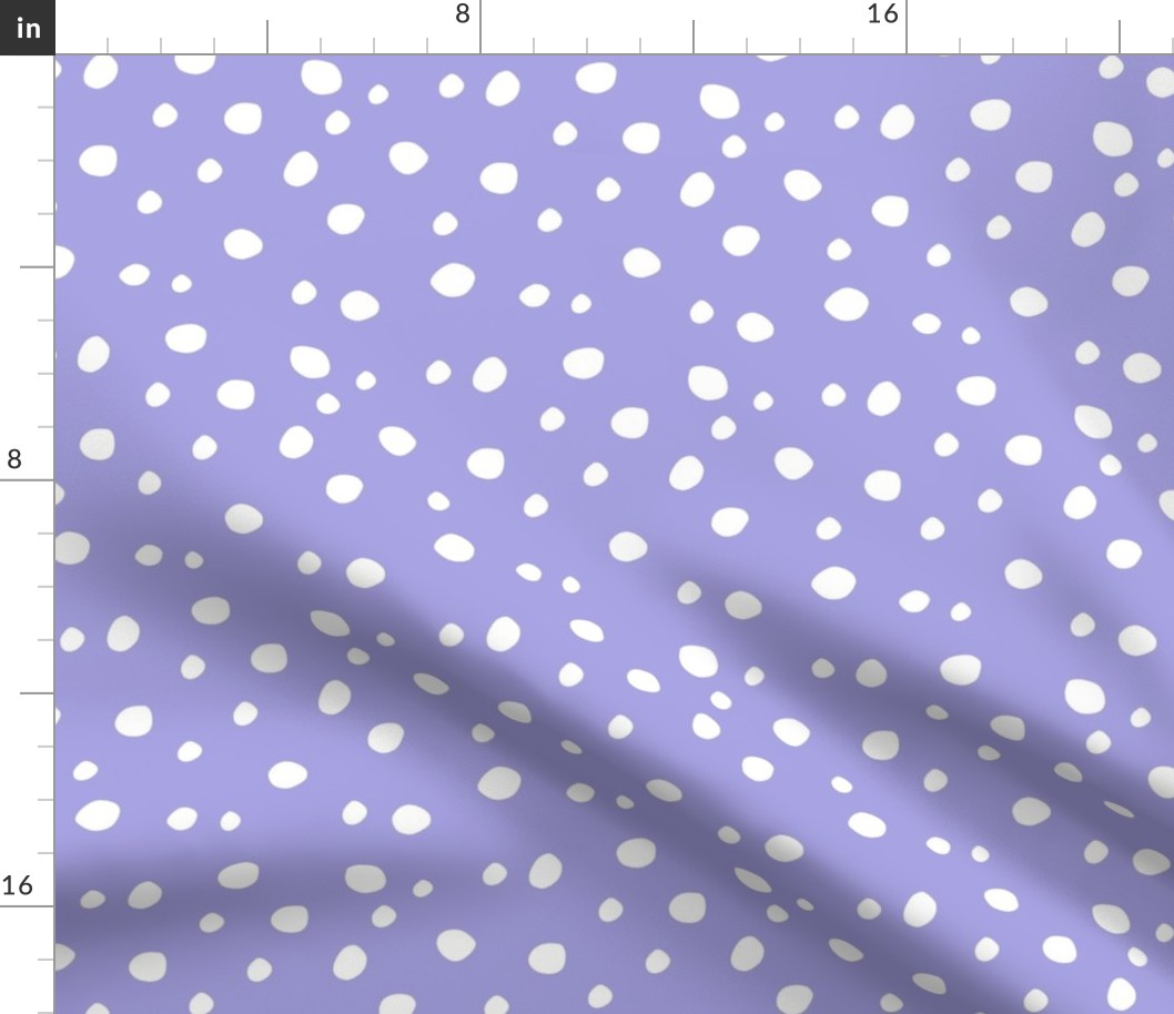 Medium Scale White Dots on Lilac