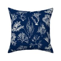 SEAWEED SILHOUETTES - LINEN ON NAVY
