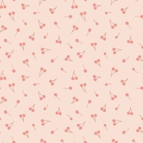 XOXO Valentines Day  Cherries Soft Pink